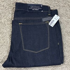 Vintage NWT Joe Fresh Men's RAW DENIM JEANS 36 x 32